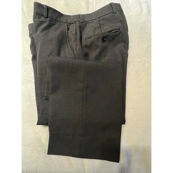 Stafford 46R 33x28.5 Solid Charcoal Gray Suit Nailhead - Picture 9 of 16